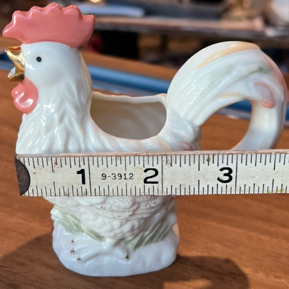 Lenox Rise ‘n’ Shine Rooster Creamer  Fine Ivory China 24K Gold Accents VTG